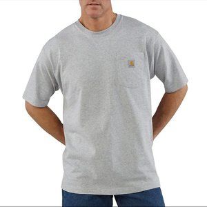 CARHARTT TShirt MENS Loose Fit Heavyweight Short Sleeve Pocket Gray SIZE XL